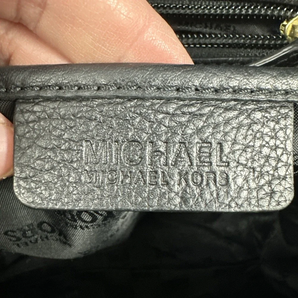 Michael Kors Shoulder Bag Purse Black Leather